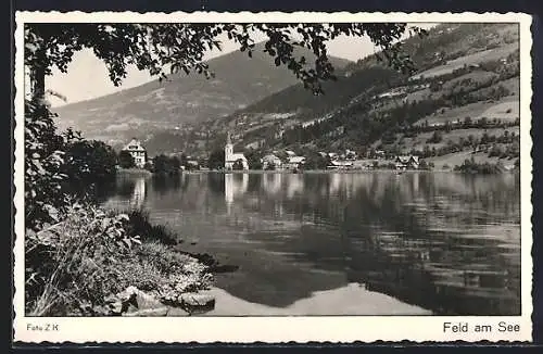 AK Feld am See, Gesamtansicht mit Kirche