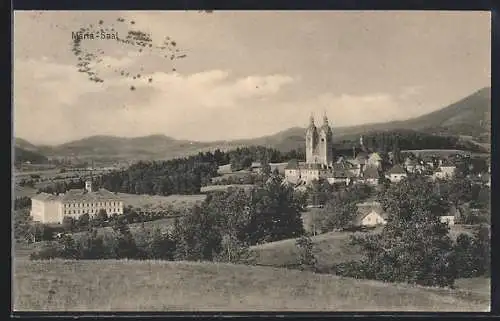 AK Maria-Saal, Ortspartie mit Kirche