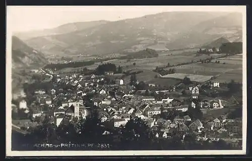 AK Mürzzuschlag, Teilansicht mit Pretulalpe