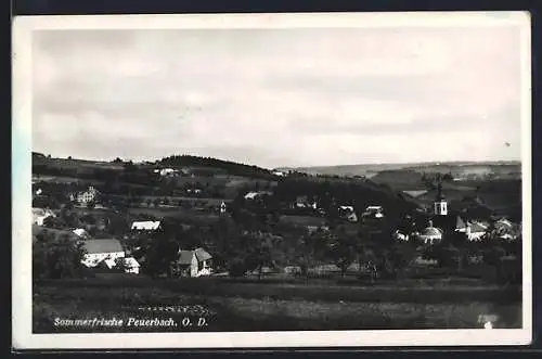 AK Peuerbach /O.-D., Teilansicht mit Kirche