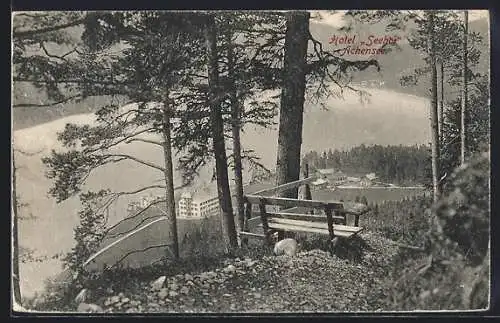 AK Pertisau, Blick auf das Hotel Seehof am Achensee