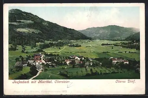 AK Teufenbach im Murtal, Blick auf das obere Dorf