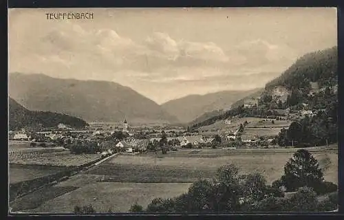 AK Teufenbach /Stmk., Teilansicht mit Kirche