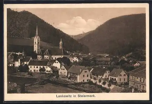 AK Maria Lankowitz, Teilansicht mit Kirche