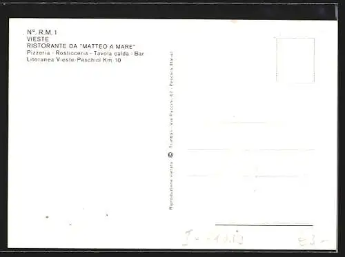 AK Vieste, Ristorante da Matteo a Mare