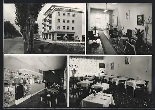AK Mestre, Hotel Ariston, Aussenansicht und Innenansichten, Speiseraum