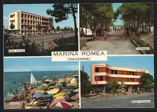 AK Ravenna, Marina Romea, Hotel Corallo, Campeggio e Hotel Columbia