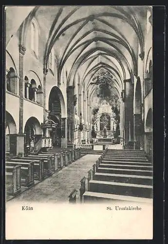 AK Köln, St. Ursulakirche, Innenansicht