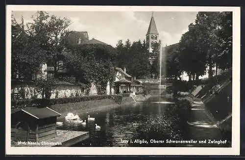 AK Isny i. Allgäu, Oberer Schwanenweiler und Zwinghof