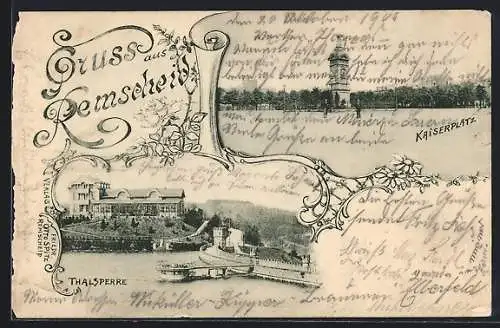 AK Remscheid, Thalsperre, Kaiserplatz