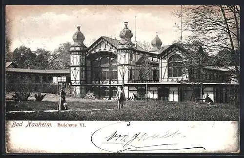 AK Bad Nauheim, Blick auf das Badehaus VI