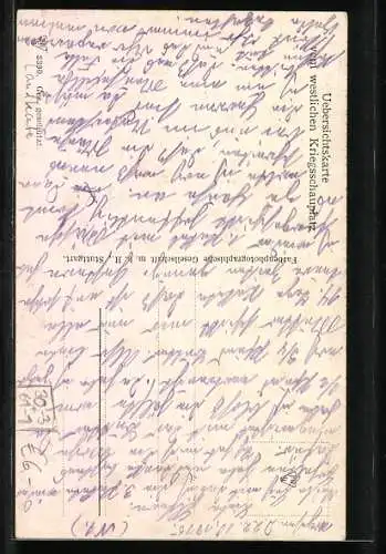 AK Übersichtskarte vom westlichen Kriegsschauplatz, 1. Weltkrieg