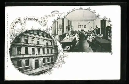 AK Wien, Ansicht vom St. Marien-Knaben-Asyl, Bernardgasse 27