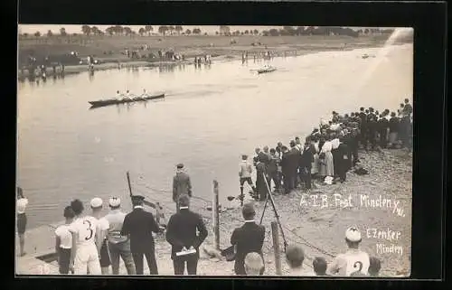 AK Minden i. W., A. T. B. Turnfest, Ruderfahrer bei einem Rennen