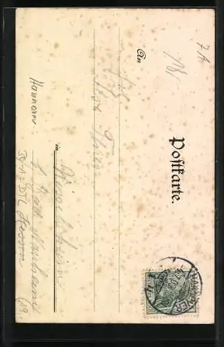 Lithographie Hannover, Kgl. Hannoversche Armee 1866, Berittener Gensdarm, Arzt