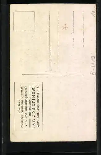 AK Wien, Lehr- und Erziehungsanstalt für Mädchen St. Josefinum, Breitenseerstrasse 31, Hauptgebäude, Spielplatz