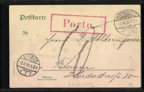 Lithographie Köln, Rheinbrücke, Dom bei Nacht, Dampfer, Halt gegen das Licht