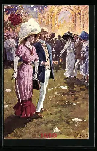 Künstler-AK Fritz Bergen München, Ganzsache Bayern PP15C167 /08: München, Jubiläums-Oktoberfest 1910, auf dem Festplatz