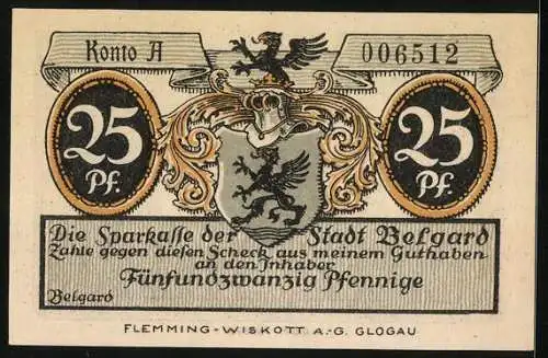Notgeld Belgard, 25 Pfennig, Der Rat von Belgard weist die polnischen Gesandten zurück 1107