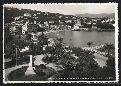 AK S. Margherita Ligure, Piazza Vitt. Emanuele e Panorama