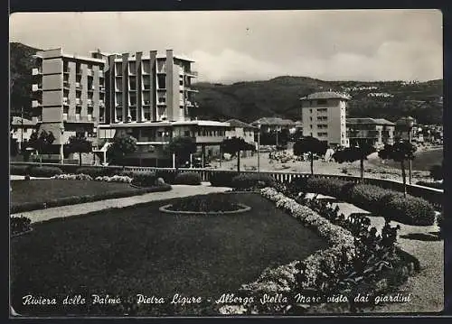 AK Pietra Ligure, Riviera delle Palme, Albergo Stella Marei visito dai giardini