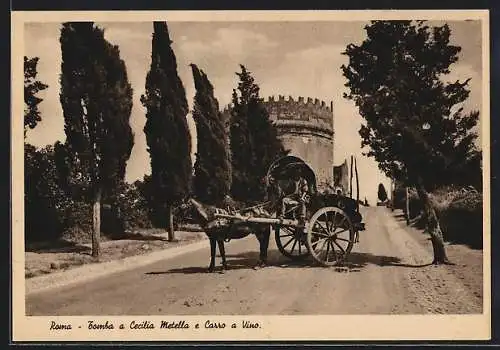 AK Roma, Tomba a Cecilia Metella e Carro a Vino