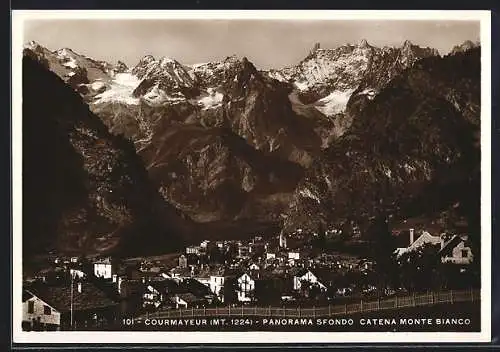 AK Courmayeur, Panorama sfondo Catena Monte Bianco