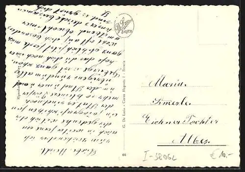 AK Arco, Panorama mit Burgruine