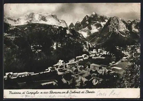 AK Madonna di Campiglio, Panorama con le Dolomiti di Brenta