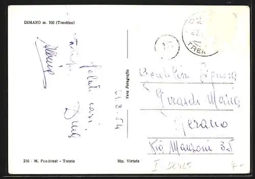 AK Dimaro /Trentino, Ortsansicht gegen Bergpanorama