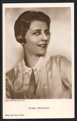 AK Schauspielerin Grete Mosheim mit Bubikopf