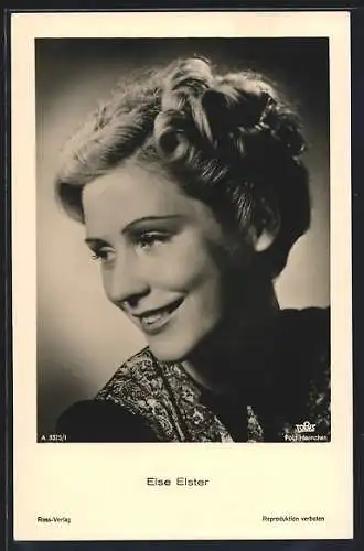 AK Schauspielerin Else Elster mit reizendem Lächeln