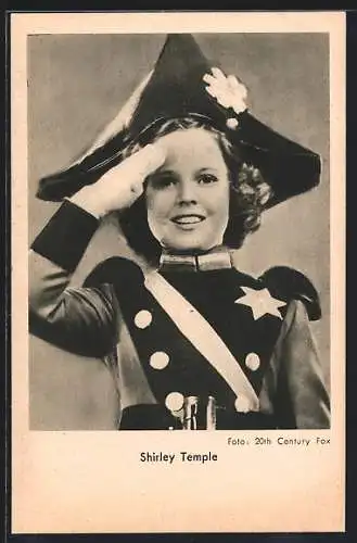 AK Schauspielerin Shirley Temple in Uniform