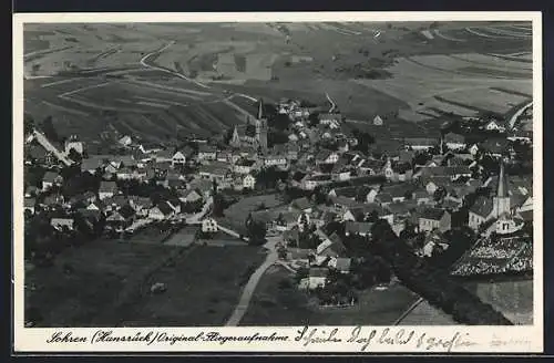 AK Sohren /Hunsrück, Ortsansicht vom Flugzeug aus
