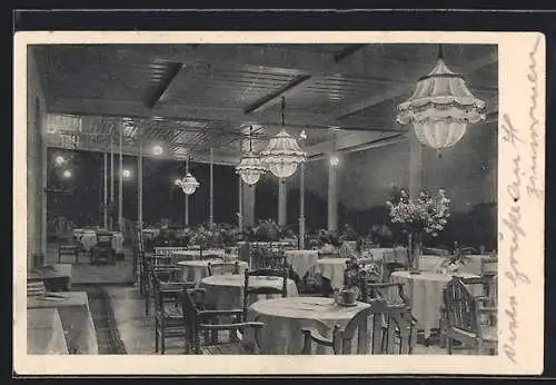 AK Feldafing, Terrasse des Hotel Kaiserin Elisabeth, Inh. Georg Araft