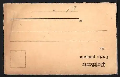 Lithographie Bonn, Blick über die Dächer