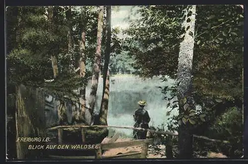 AK Freiburg i. B., Blick auf den Waldsee