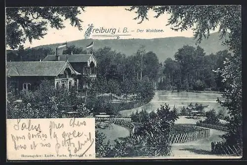 AK Freiburg i. B., Partie am Waldsee