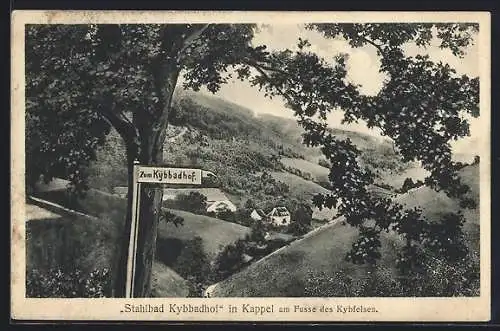 AK Kappel / Freiburg, Stahlbad Kybbadhof am Fusse des Kybfelsen