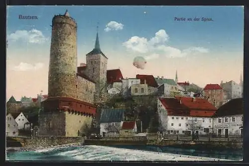 AK Bautzen, Partie an der Spree