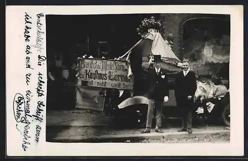 Foto-AK Sohren /Hunsrück, Werbung des Kaufhauses Lerner