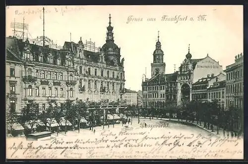 AK Frankfurt /Main, Rossmarkt aus der Vogelschau