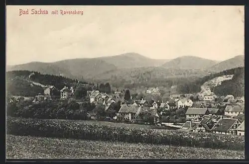 AK Bad Sachsa, Ortsansicht mit Ravensberg