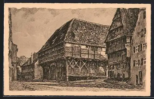 Künstler-AK Nördlingen, Gürtel oder Hafenhaus