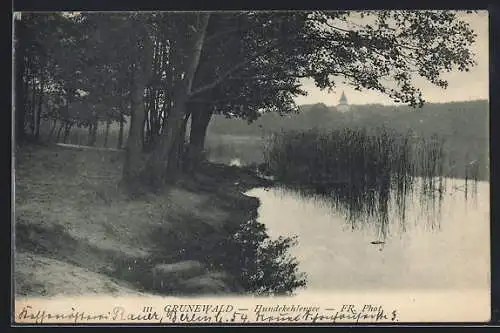 AK Berlin-Grunewald, Blick auf den Hundekehlensee