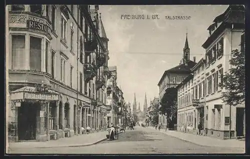 AK Freiburg i. Br., Restaurant Fürstenberger Hof, Talstrasse