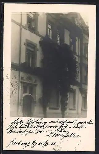 Foto-AK Freiburg i. Br., Haus Richard Diernfellner im Jahr 1925