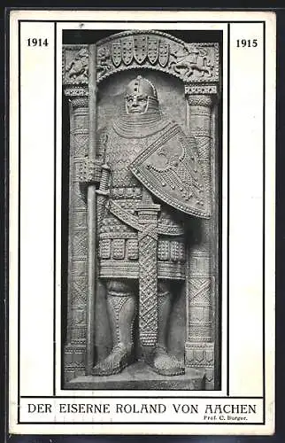 AK Aachen, Nagelung des Eisernen Roland 1915