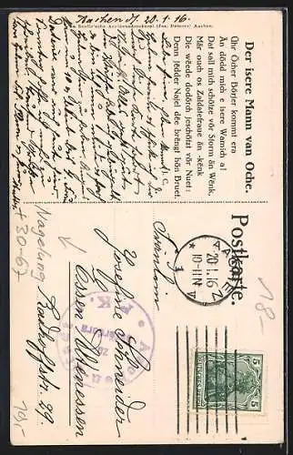 AK Aachen, Nagelung des Eisernen Roland 1915