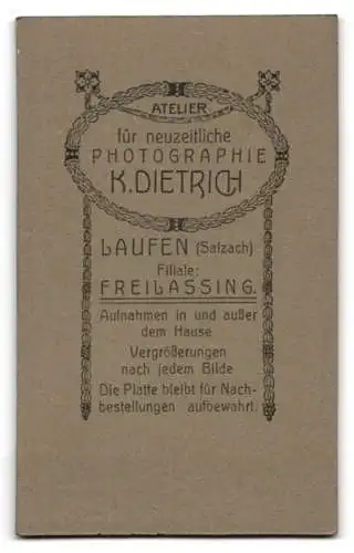 Fotografie Karl Dietrich, Laufen /Salzach, Dame mit Hut